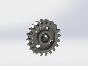 pinion gear 48dp 20t 20pa 3D 打印模型