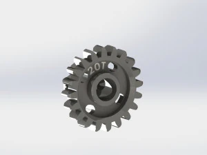 ピニオンギア 48dp 20t 20pa 3Dプリントモデル