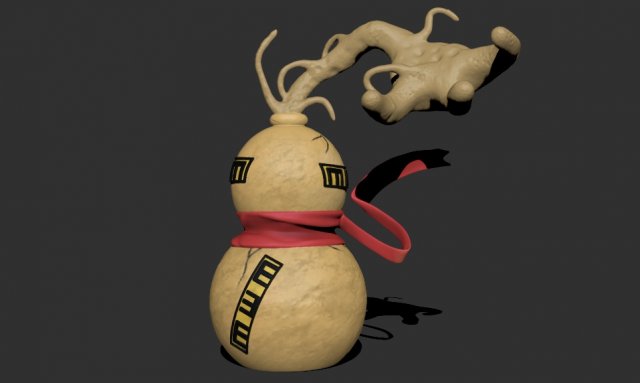 gaaras pitcher from naruto anime 3D Принт Модель .c4d .max .obj .3ds .fbx .stl .blend 