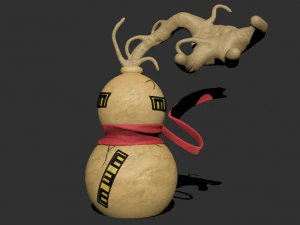 La jarra de Gaara del anime Naruto. Modelo de impresión 3D