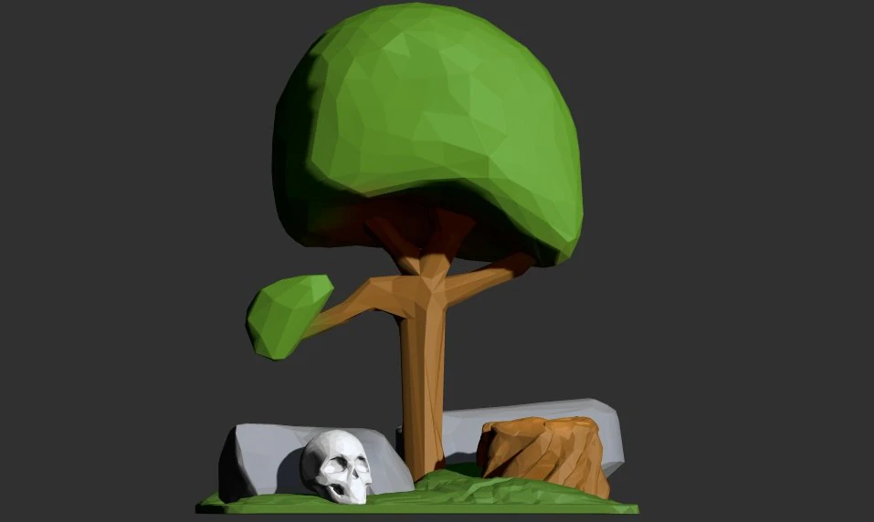 low poly scene 3D Print Model .c4d .max .obj .3ds .fbx .stl .blend 