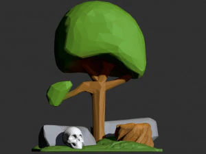 低聚场景 3D 打印模型