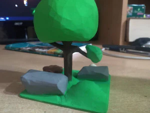low poly scene 3D Print Model