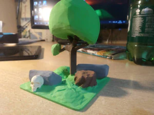 low poly scene 3D Print Model