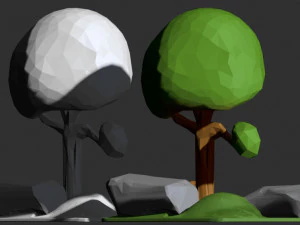 low poly scene 3D Print Model
