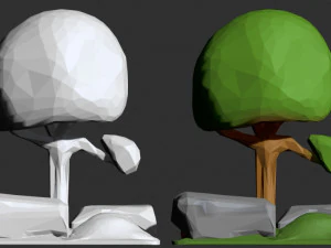 low poly scene 3D Print Model