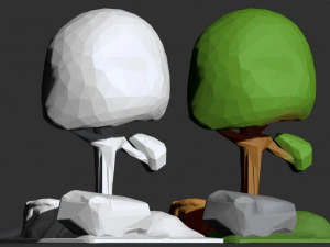 low poly scene 3D Print Model