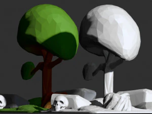 low poly scene 3D Print Model