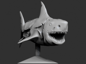zombie shark 3D printmodel