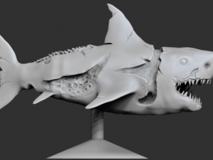 zombie shark 3D printmodel