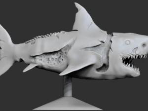 zombie shark 3D Print Model
