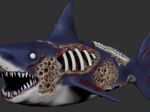zombie shark 3D printmodel