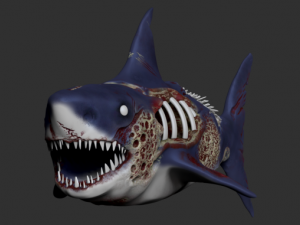 zombie shark 3D printmodel