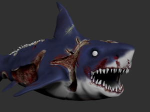 zombie shark 3D printmodel
