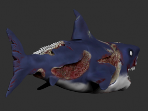 zombie shark 3D printmodel