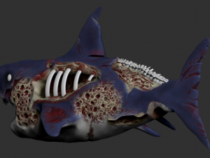 zombie shark 3D printmodel