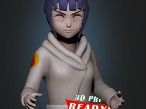 hinata hyuga from naruto anime Modelo de Impressão 3D