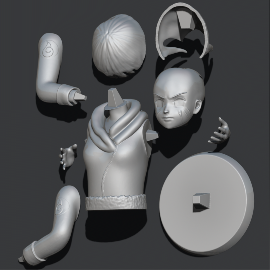 hinata hyuga from naruto anime 3D Print Model in Child 3DExport