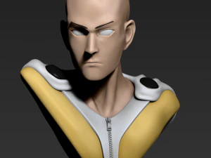 bust of saitama from one-punch man 3D Print Model