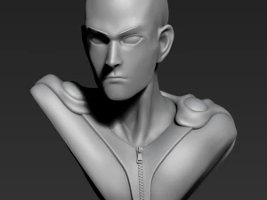 bust of saitama from one-punch man 3D Print Model