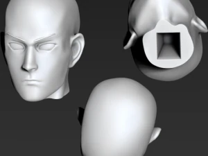 bust of saitama from one-punch man 3D Print Model
