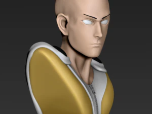 bust of saitama from one-punch man 3D Print Model