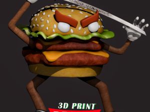 samurai burger 3Dプリントモデル