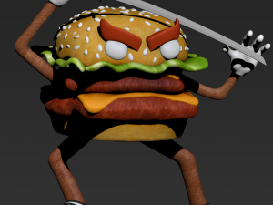 samurai burger Modèles 3D en vedette