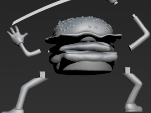 samurai burger Modèles 3D en vedette