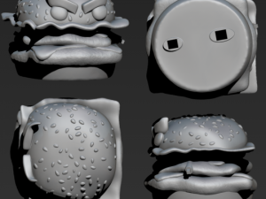 samurai burger Modèles 3D en vedette