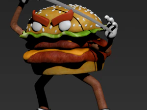 samurai burger 3D Print Model