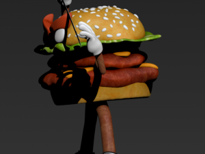 samurai burger Modèles 3D en vedette