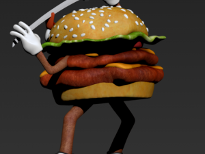 samurai burger Modèles 3D en vedette