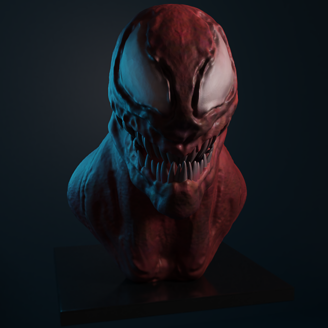 carnage bust 3D प्रिंट मॉडल .c4d .max .obj .3ds .fbx .stl .blend 