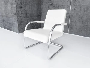 sedia bianca Modello 3D