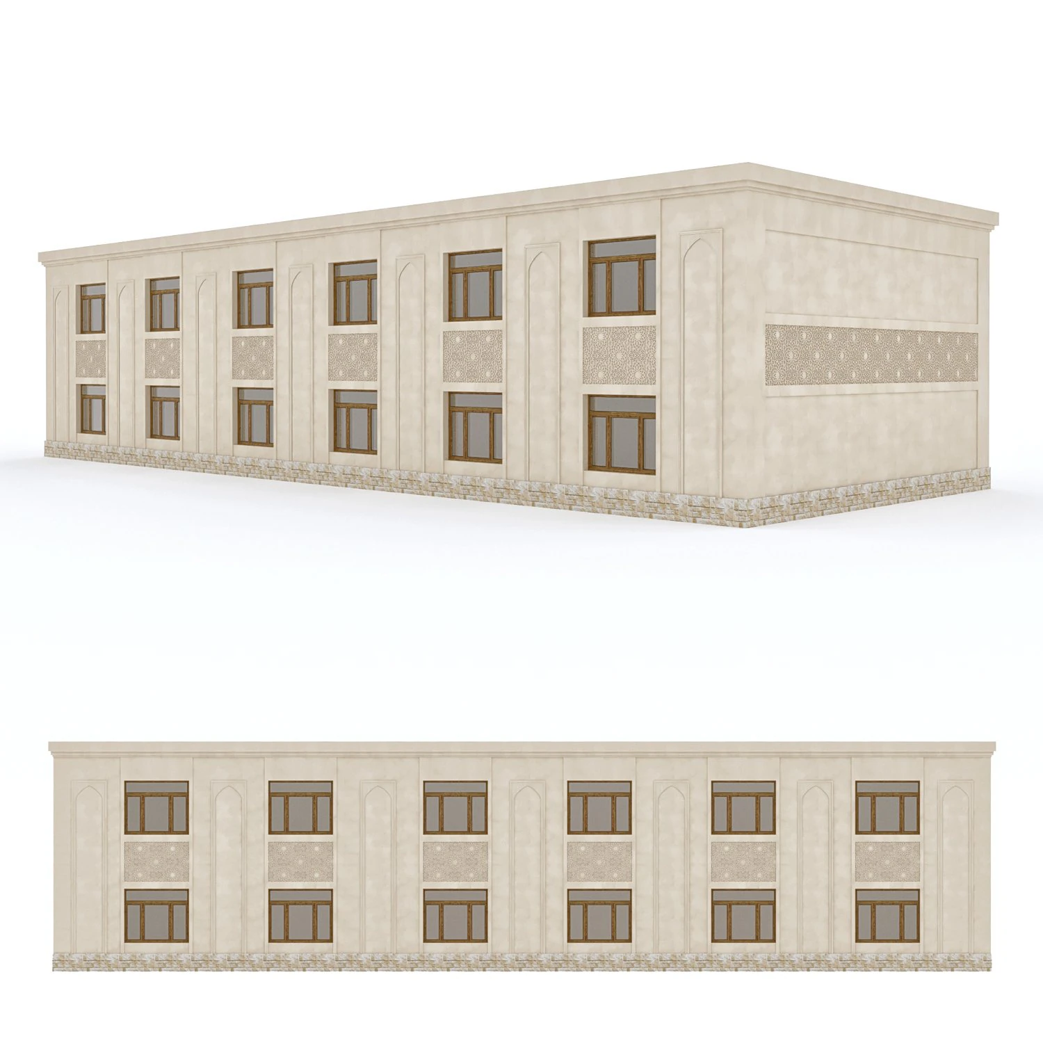 islamic building 3D Model .c4d .max .obj .3ds .fbx .stl .blend 