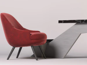 table and chairs 3D Model