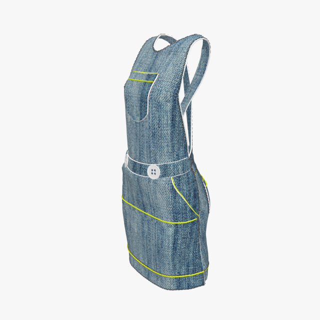 overall blue - clothing desing - 3D 模型 .c4d .max .obj .3ds .fbx .stl .blend