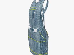 overall blue - clothing desing - Modelo 3D