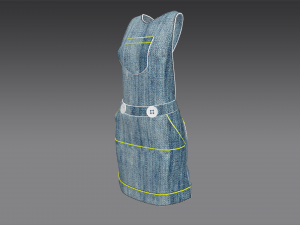 overall blue - clothing desing - 3D 模型