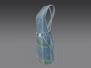 overall blue - clothing desing - 3D 模型