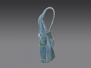 overall blue - clothing desing - 3D 模型