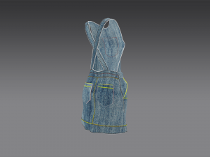 overall blue - clothing desing - 3D 模型