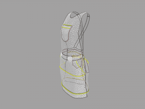 overall blue - clothing desing - 3D 模型