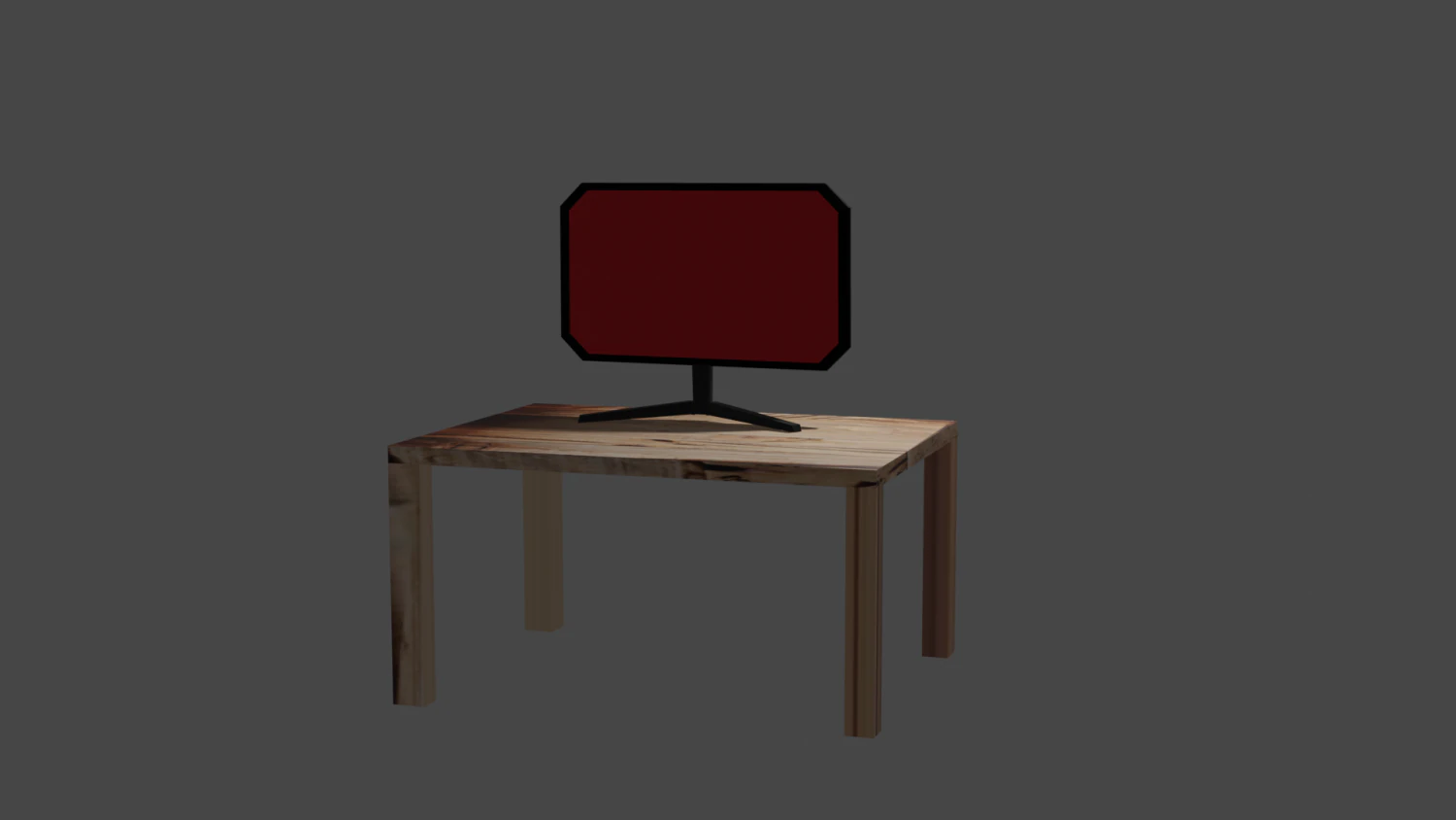 monitor and table 3D Model .c4d .max .obj .3ds .fbx .stl .blend 