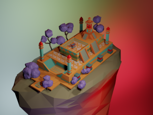 temple 3D-Modell