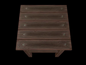 stool trees low poly 6 texture options and high poly 3D Model