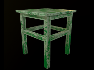 stool trees low poly 6 texture options and high poly 3D 模型
