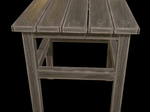 stool trees low poly 6 texture options and high poly 3D Model