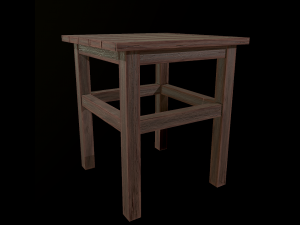 stool trees low poly 6 texture options and high poly 3D 模型